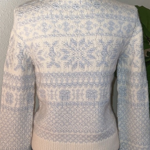Ralph Lauren Women’s Black Label 100% Cashmere Blue Cream Turtleneck Sweater M - Picture 11 of 16